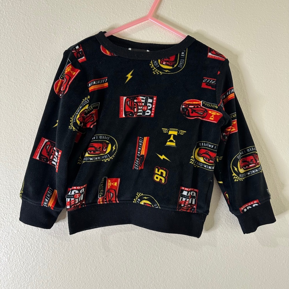 Disney Pixar Cars Lightning McQueen Fleece Sweatshirt Toddler 18M